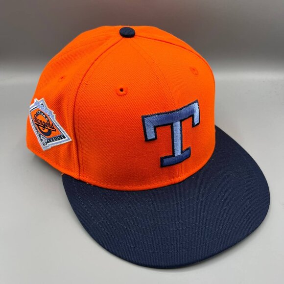 Texas Rangers Hat Men‎ 7 1/2 Orange 59Fifty New Era Fitted Cap